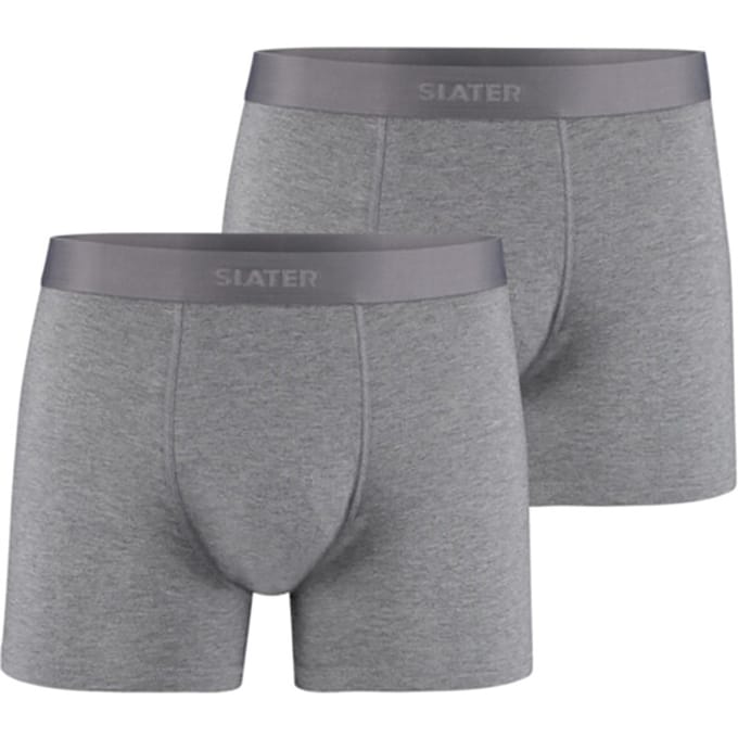 Slater 8830 - Bamboe Boxershort 2-pack grijs melange L