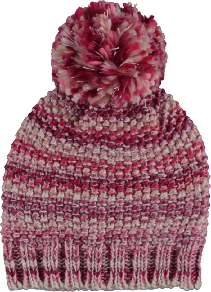Meisjes Muts Roze met Pompon Maat XS