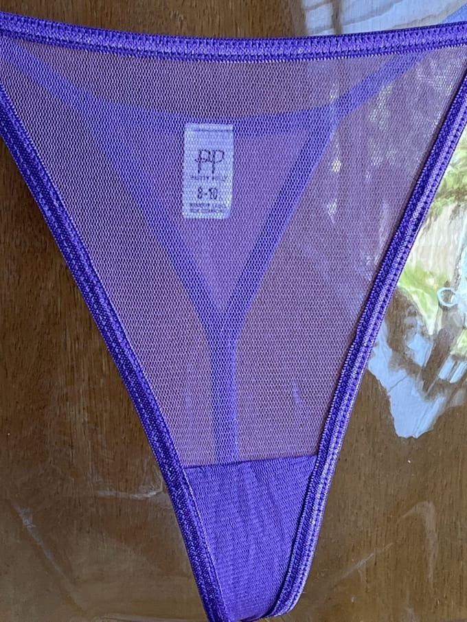 Pretty Polly Slip - V-Back - String - Large - Paars - Palma Violet - 3 Paar