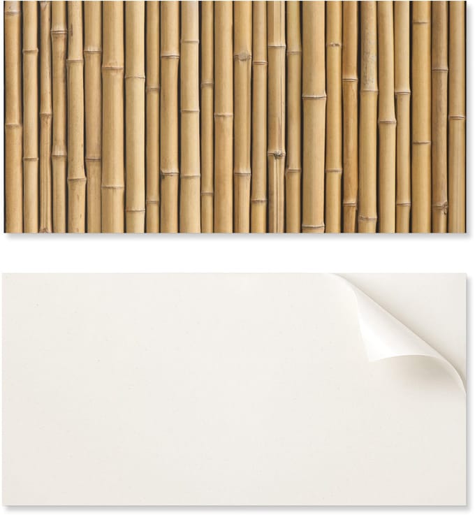 Esthetisch vinylbehang met print, 120x60 cm, natuurlijke bamboetextuur