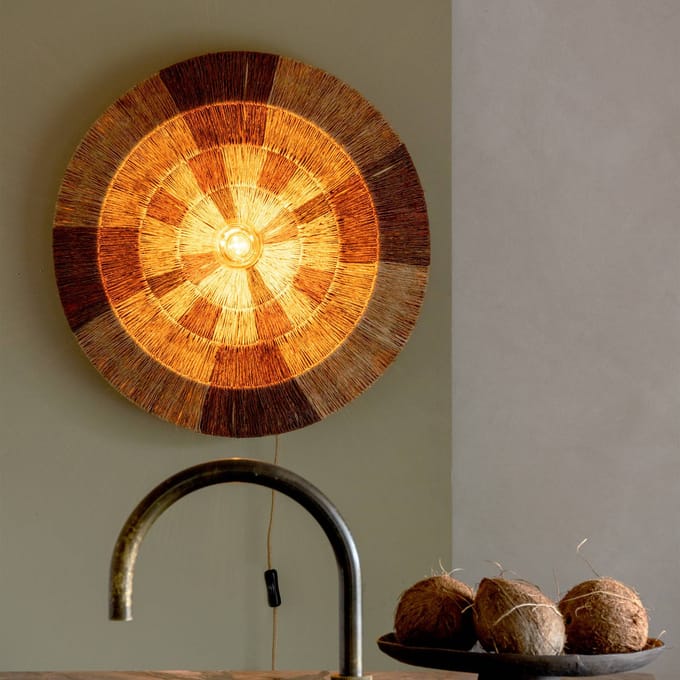 GOOD&MOJO Wandlamp Serengeti - Bruin - Ø60x250cm - Binnen Modern