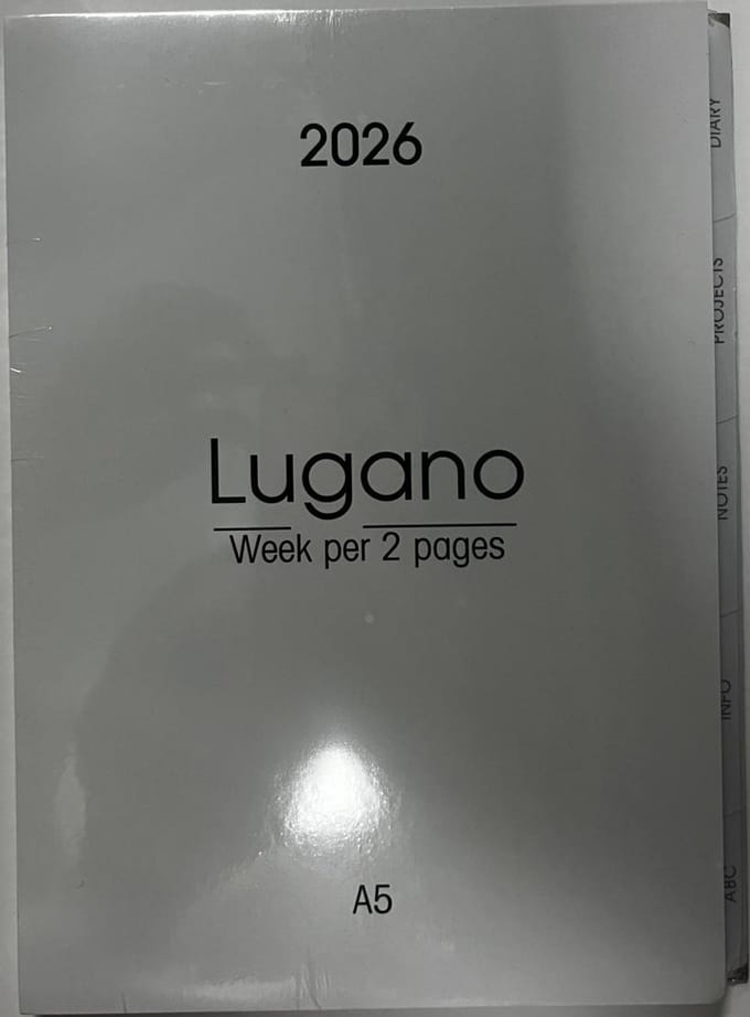 Lugano Agendavulling - A5 Wit - 2026 - Weekoverzicht - 14,8 x 21cm
