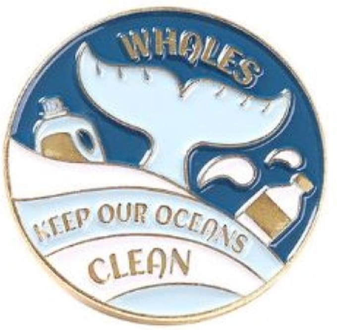 Pin Broche - enamel pin - kledingspeld - Clean oceans