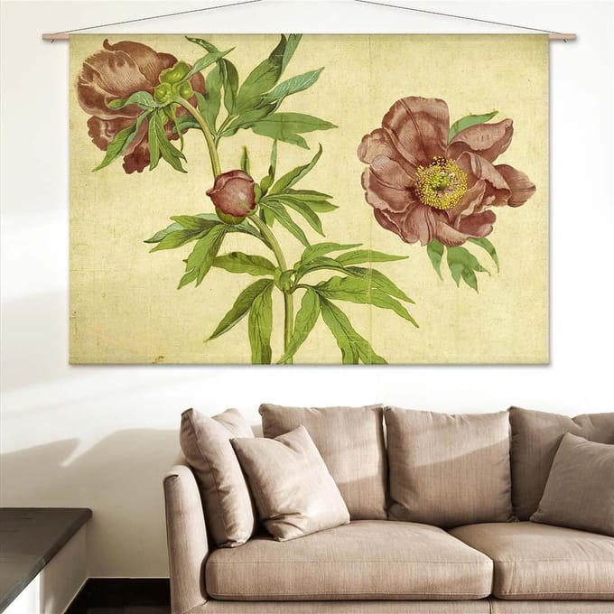 Wandkleed Drie papavers