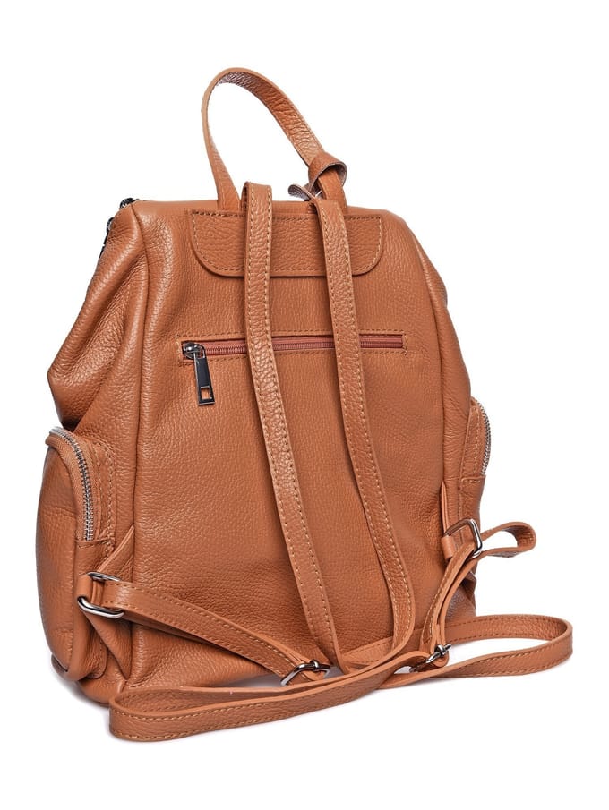 Luisa Vannini Brown Rundleer Tas