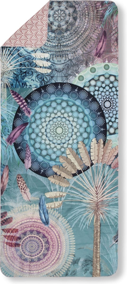 HIP Yoga / Reishanddoek "mandala's en veren" - Multi - (75x180 cm) - Microvezel