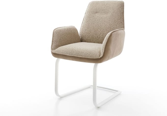Sledestoel Zoa-Flex sledemodel vlak wit materiaalmix mud pocketveer kern