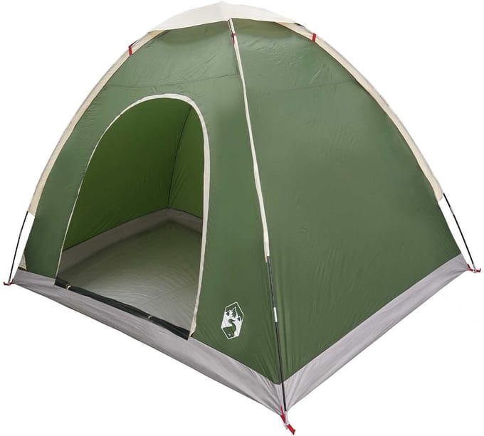 vidaXL - Kamperen - tent - 2-persoons - Groen - 185T - Polyester - met - PU-coating