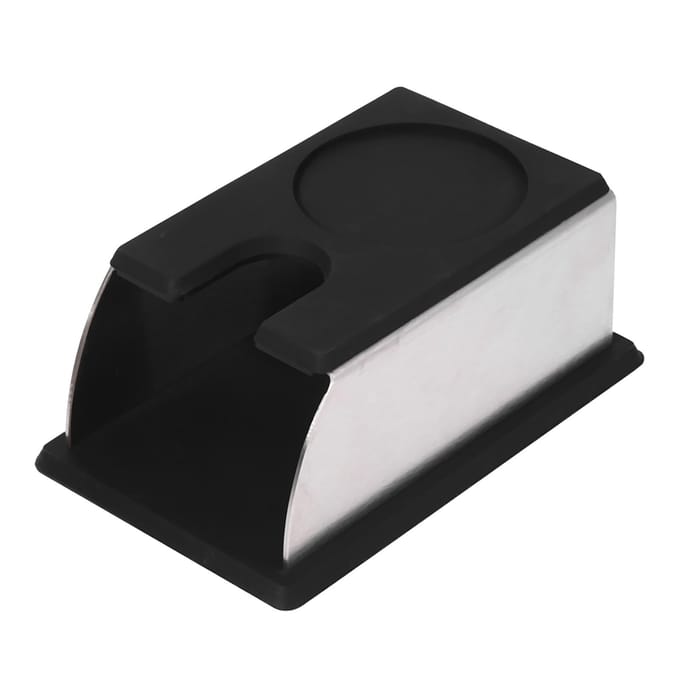 Support de Tampon à Café Support Rangement pour Poudre de Café Outil Rack Acier Inoxydable Silicone (Noir) white
