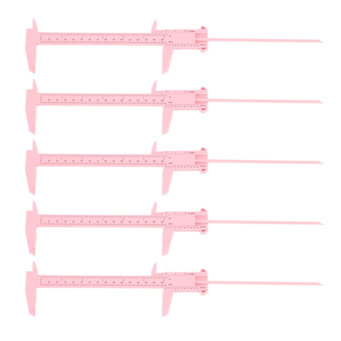 10 stuks 150 mm wenkbrauw microblading linialen, wenkbrauw make-up meet- en markeertools voor beginners roze