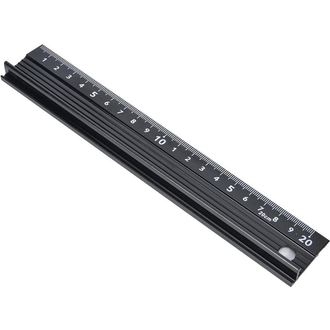 Snijliniaal L-type Aluminiumlegering Meetgereedschap Hardware Accessoire voor Lengtemeting(L-type gray