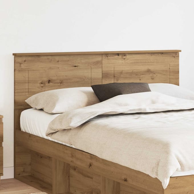 vidaXL Hoofdbord Artisan Eiken Bewerkt hout