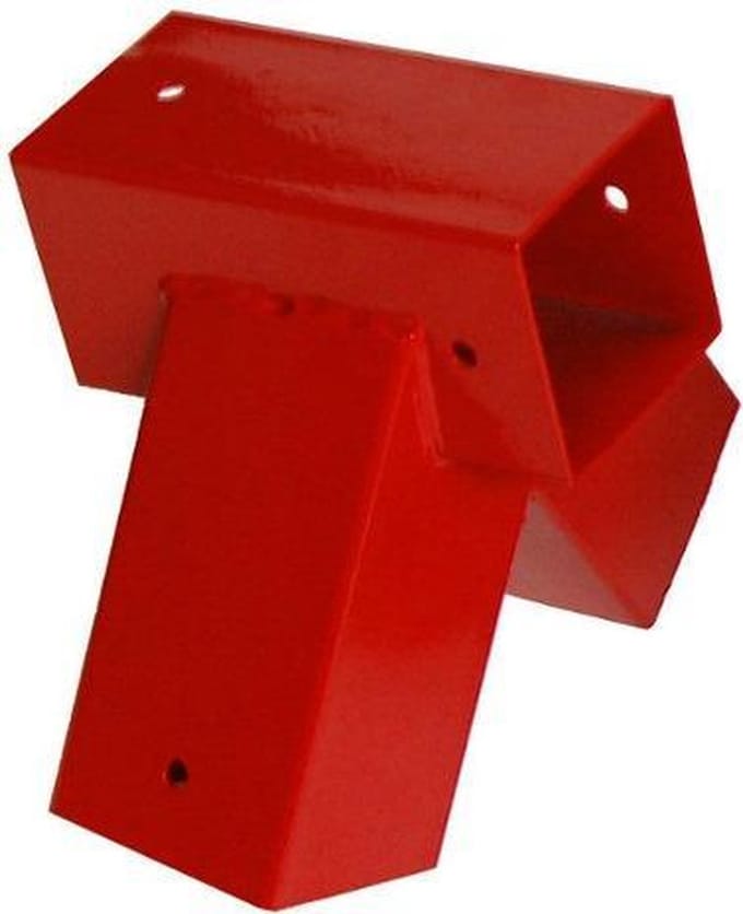 Wovar Hoekverbinding Schommel Rood voor Vierkante palen 9 x 9 cm | Per Stuk