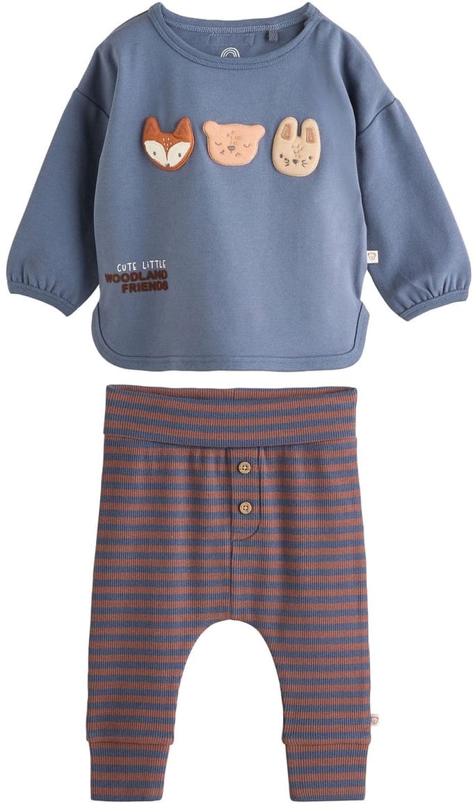 Next - Jongens - 2-delige babyset van top en legging - Blauw