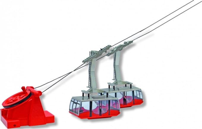 Jaegerndorfer - 89293 Pendelbaan Kronos met 2 Gondels - Handbediening - Rood Miniatuur Model - 1:32 - Kerstdorp