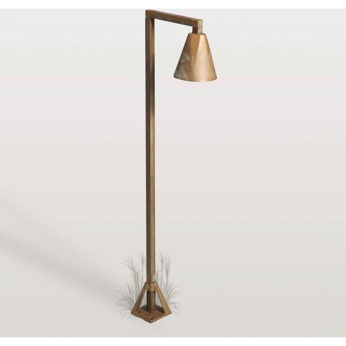 Moretti Luce LED tuinpadverlichting Silva Disk, 80 x 19 cm, antiek messing
