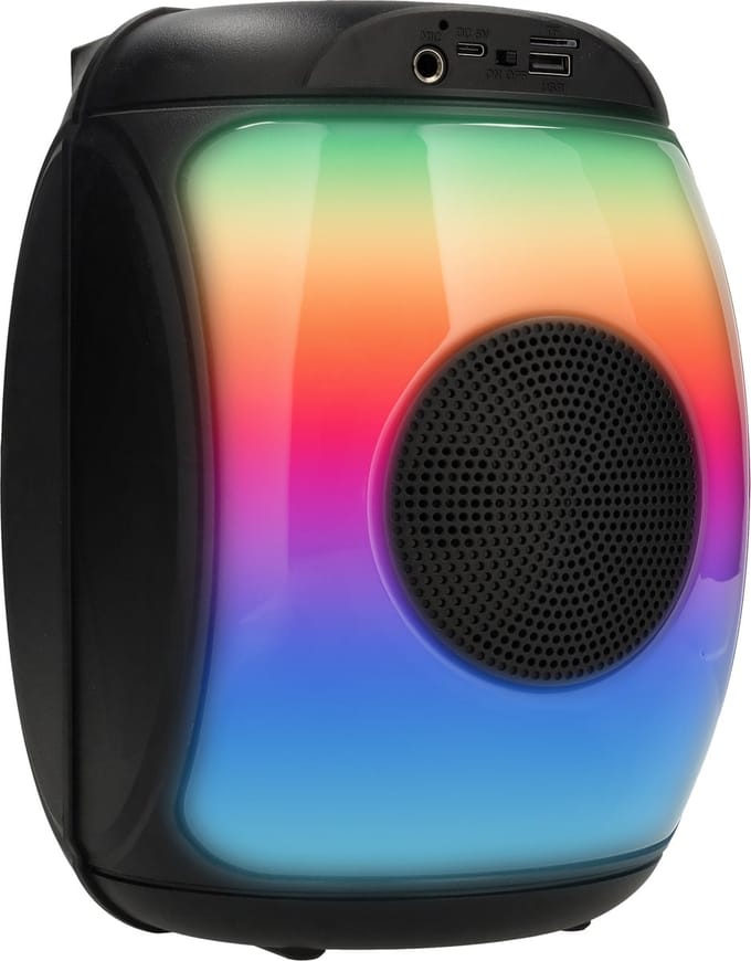 Partybox met Microfoon - Muziekbox met Microfoon - Bluetooth Speaker - Boombox Xtreme - Soundlogic - Party Speaker - USB-C - Zwart