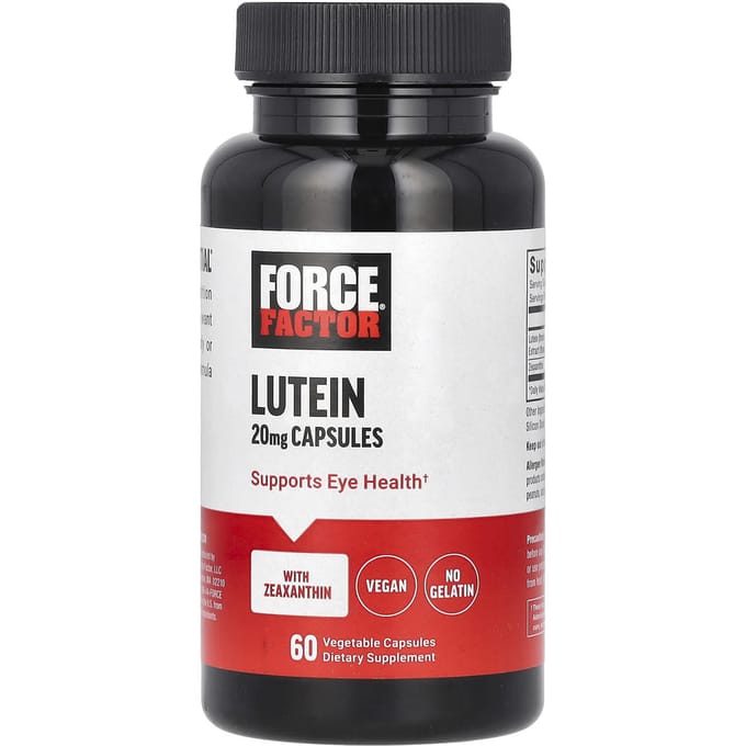 Force Factor, Lutéine, 20mg, 60 Gélules Végétales