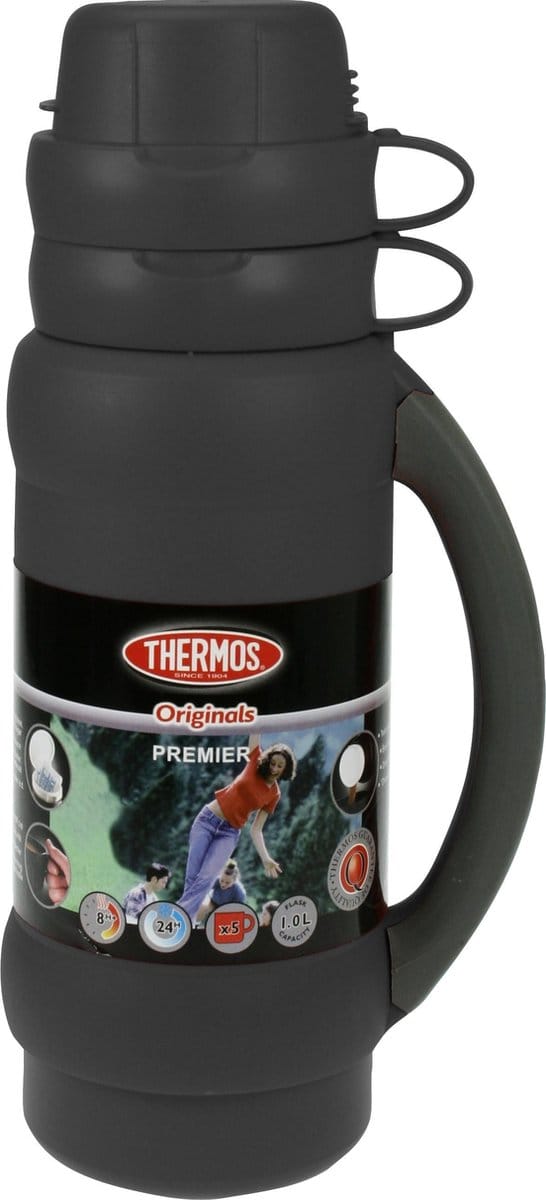 Thermos Premier Isoleerfles 1l Zwart