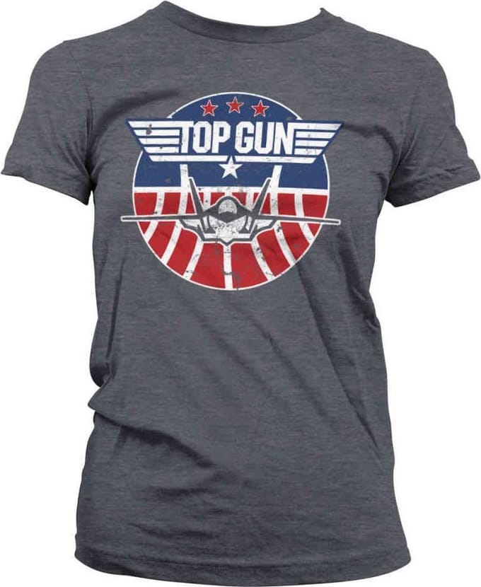 Top Gun Dames Tshirt -S- Tomcat Grijs