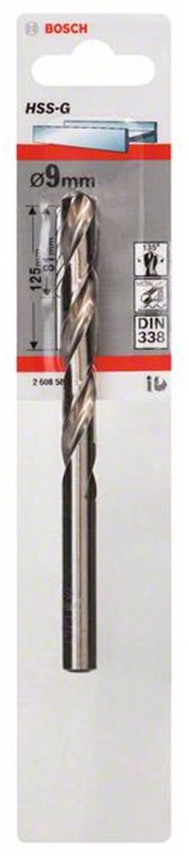 Bosch - Metaalboren HSS-G, Standard 9 x 81 x 125 mm