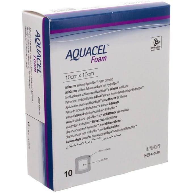 Aquacel Schuimverb Adh Hydrofiber 10,0x10,0cm 10