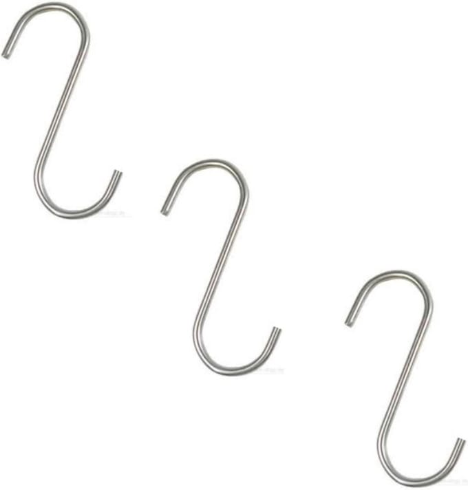 Benson S-Haak Chroom - 100 mm - 3 stuks