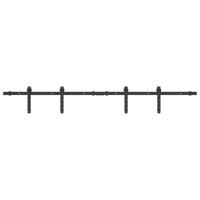 vidaXL - Ophangset - voor - schuifdeur - 152 - cm - koolstofstaal