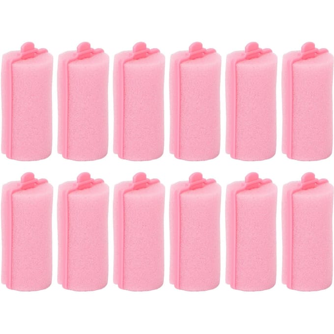 12 stuks Schuim Spons Haarroller Professioneel Thuis Salon Draagbaar Zacht Haar Kruller Styling Tool wit