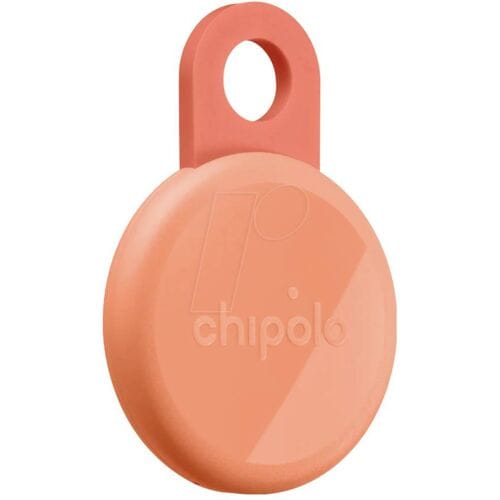 Chipolo LOOP – Bluetooth Tracker & KeyFinder – Oplaadbaar & Waterdicht - Compatibel met Apple Find My & Google Find Hub – 125 dB – Coral - 1 Pack