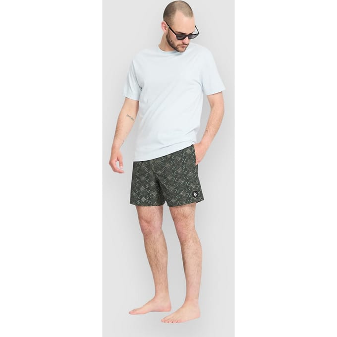 Volcom Lido Print Trunk 16 Boardshorts groen