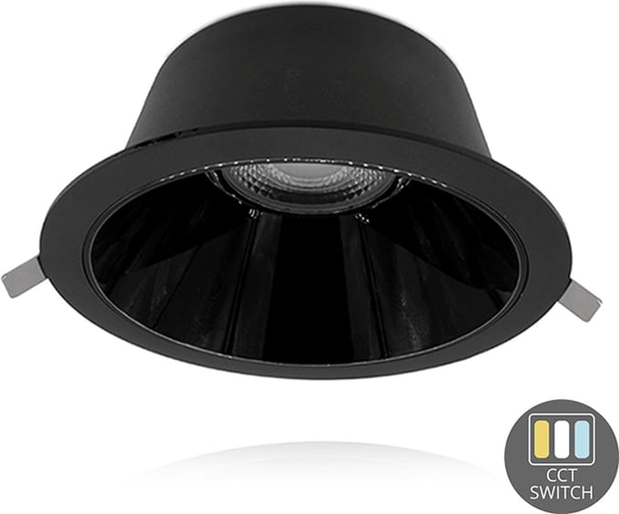 OutledTL | LED Downlight Kerber - Tri-Color - 16 Watt - Zaagmaat 145 -155MM - Zwart