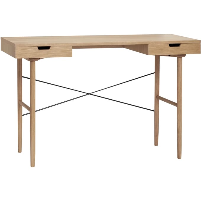 HÜBSCH INTERIOR - STUDIO eiken bureau met twee lades FSC® - 120x55xh77cm