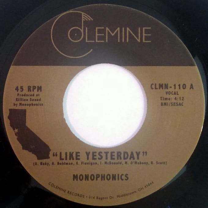 Monophonics / Destruments - Like Yesterday / Freedom (7" Single)
