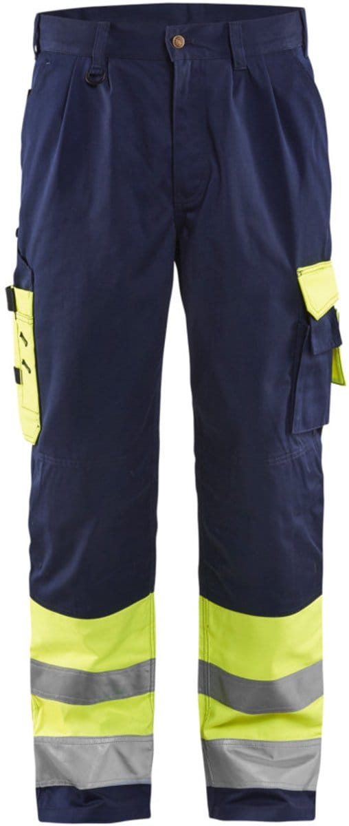 Blaklader Werkbroek High Vis 1584-1860 - High Vis Geel/Marineblauw - D100