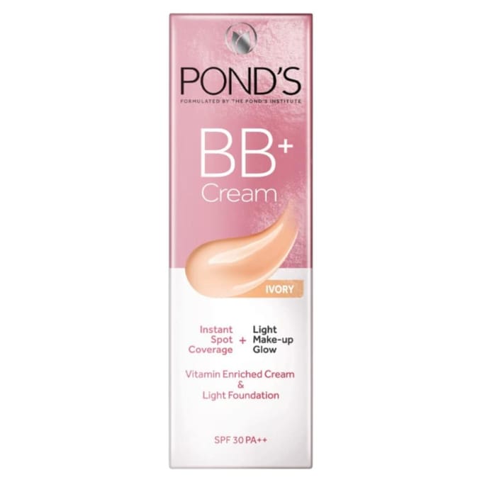 Pond's BB+ Cream SPF 30 PA++ – Directe Dekking van Vlekjes & Lichte Make-up Glow – Ivoor Kleur, 18g white