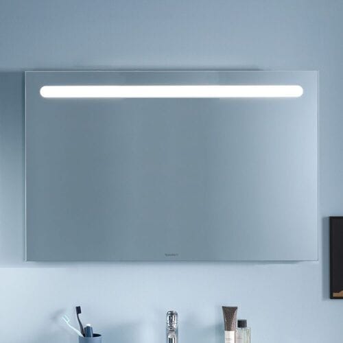 Duravit No. 1 bathroom mirror 100x70 cm with LED light white matt