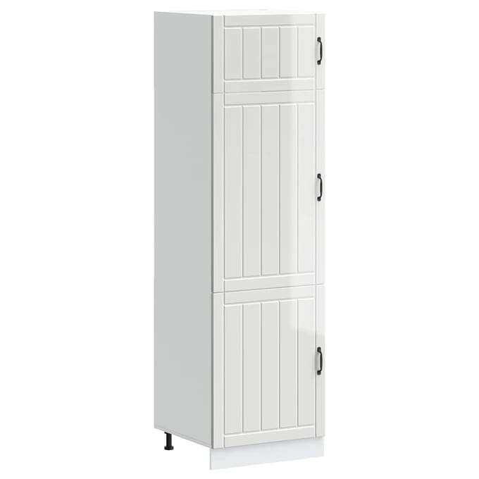 vidaXL - Keukenkast - Lucca - bewerkt - hout - hoogglans - wit