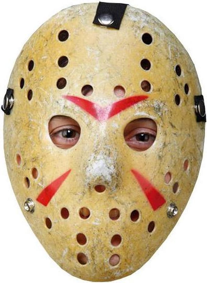 Witbaard Hockeymasker Halloween Geel One-size