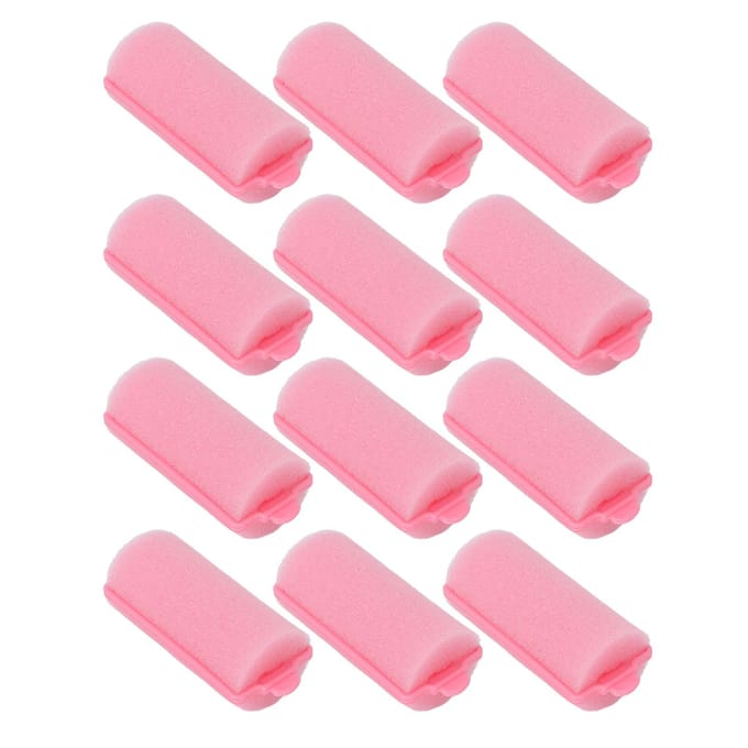 12 stuks Schuim Spons Haarroller Professioneel Thuis Salon Draagbaar Zacht Haar Kruller Styling Tool wit