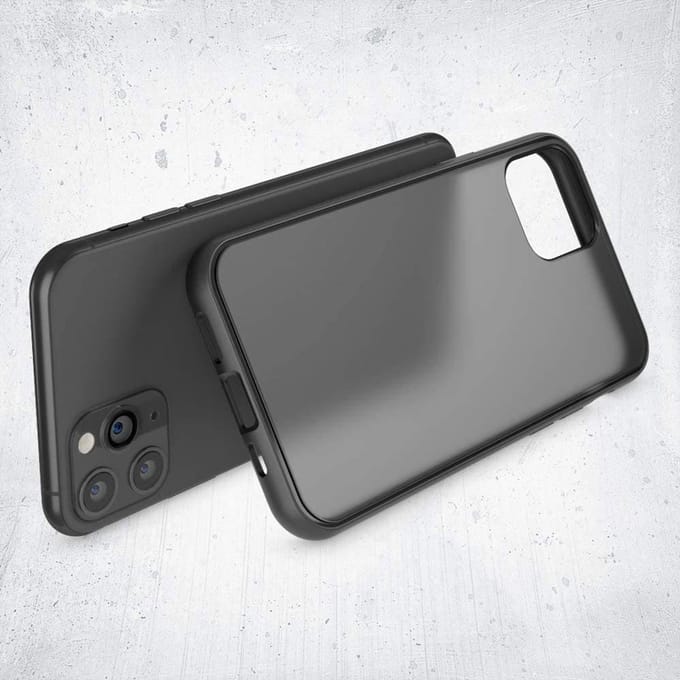 iPhone 11 hoesje - Backcover - Bumper hoesje - Siliconen - Zwart