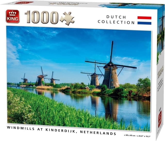 King Legpuzzel Windmolens Kinderdijk 1000 Stukjes