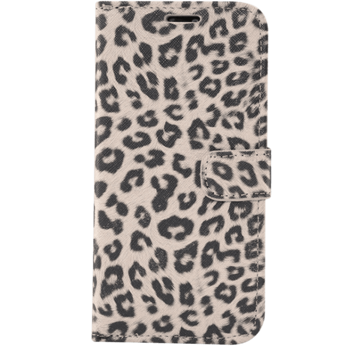 Vili iPhone 12 Pro Max Luipaardprint Bookcase Hoesje Bruin
