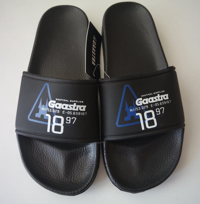 Gaastra badslippers zwart/blauw - Maat 41-42