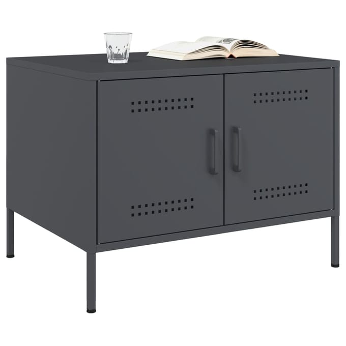 vidaXL - Salontafel - 68x50x50,5 - cm - staal - antracietkleurig