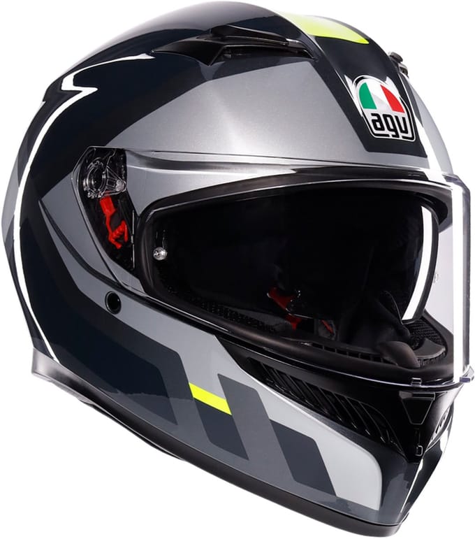 AGV K3 E2206 MPLK Shade Grijs Geel Fluo Integraalhelm - Maat L - Helm