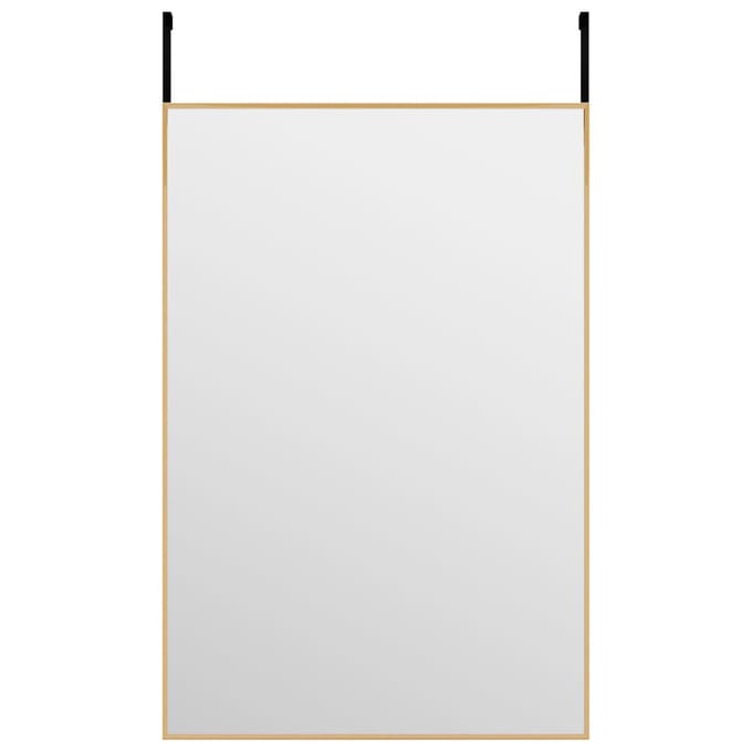 vidaXL - Deurspiegel - 40x60 - cm - glas - en - aluminium - goudkleurig