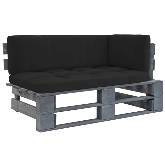 vidaXL - Tuinhoekbank - pallet - geïmpregneerd - grenenhout - grijs