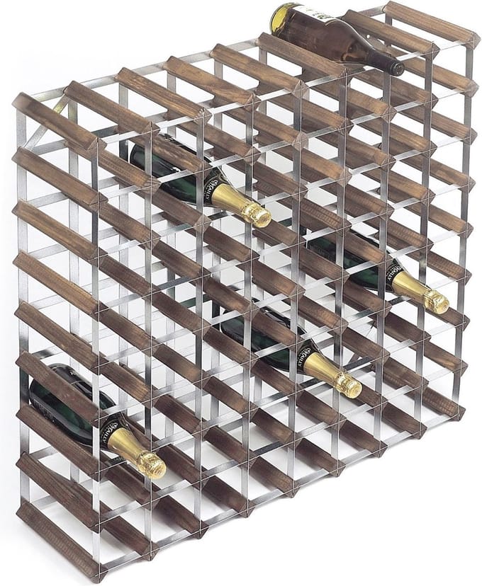 RTA Wineracks - Wijnrek Verzinkt - Donker eiken - 72 flessen