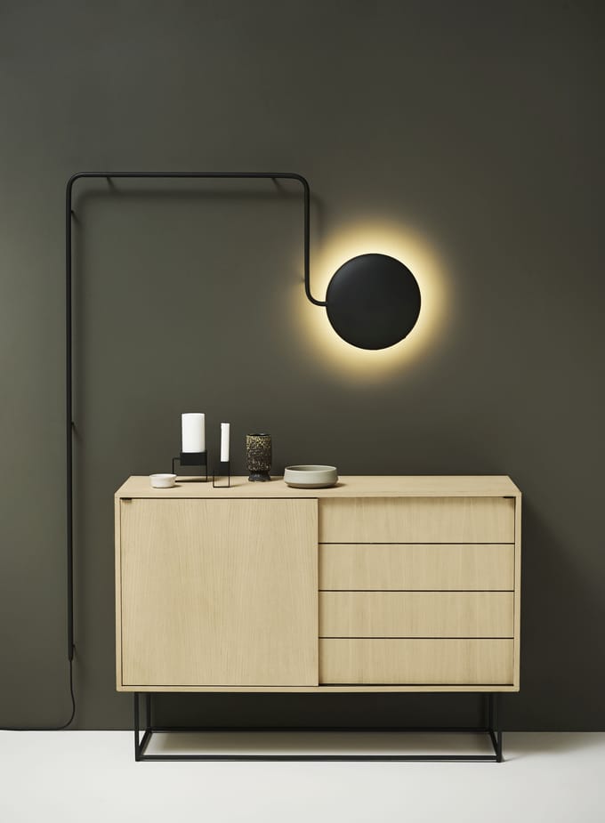 Woud - Mercury Wandlamp - Black - zwart